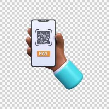Scanning a QR code on a smartphone. Online payment icon. 스톡 일러스트