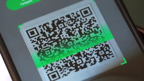 Scanning a QR code. Smartphone screen cl... | Stock Video | Pond5