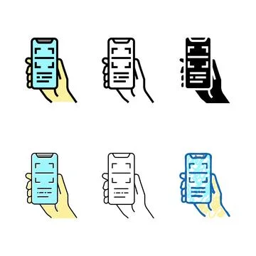 Scanning qr diversity code phone app color icon vector isolated Stock-Illustration
