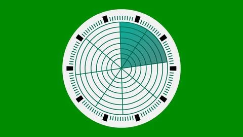 Scanning radar screen find out different information. technology illustrati.. Stock Illustration