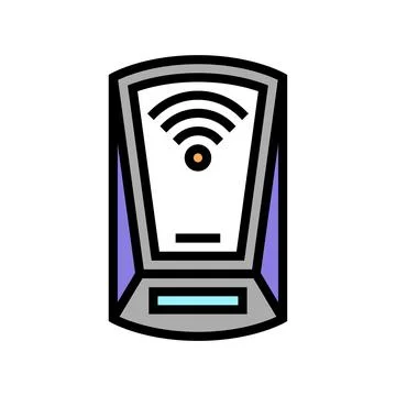 Scanning rfid device color icon vector illustration Stockillustratie