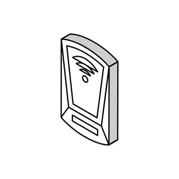 Scanning rfid device isometric icon vector illustration Stock Illustration