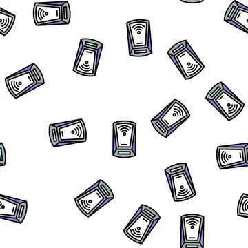 Scanning rfid device vector seamless pattern Stockillustratie
