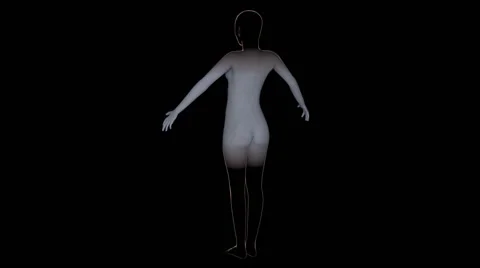 Scanning of standing man Stock Footage 54902554