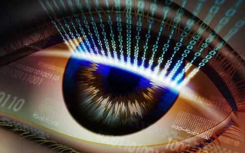 The scanning system of the retina, biometric security devices 스톡 일러스트