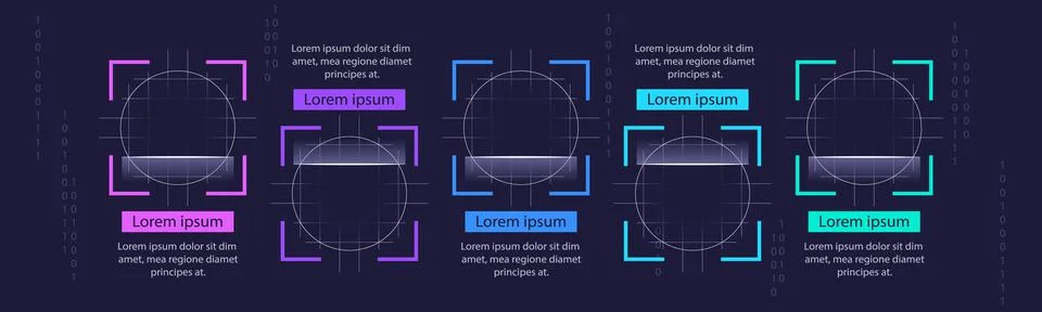 Scanning technology infographic chart design template Stockillustratie