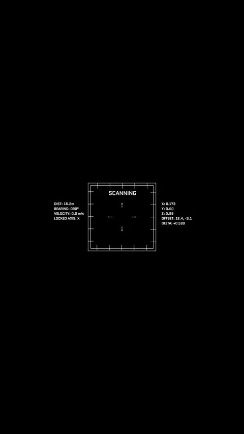 Scanning Telemetry Military Tracking HUD for Mobile AR Interface Vídeo Stock 345994541