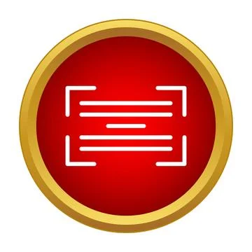 Scanning text data for digital recognition technology icon Stock Illustration