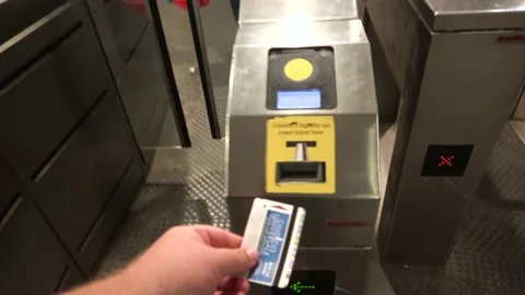 Scanning Ticket Inside The Rome Metro In Rome, Italy Stock Footage 154973709