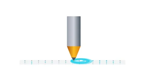 Scanning Tunneling Microscope Tungsten Tip Scanning Crystal Surface Quantum.. Video stock 346674345