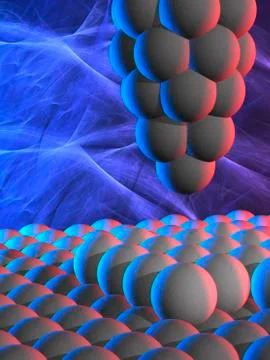 Scanning tunnelling microscope, artwork Stock Illustration