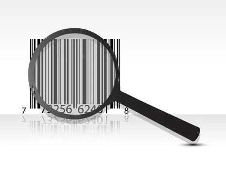 Scanning upc code illustration design over a light gray background Stock Illustration