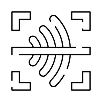 Scanning wireless network signal identifying data technology Stock Illustration