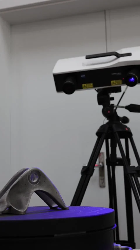 Scans object for 3D printer vertical video Stock Footage 286050174