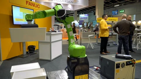 SCARA Robots arm in action Stock Footage 127798547