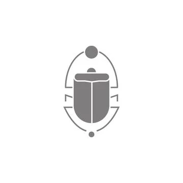 Scarab beetle icon. Simple web black icon, can be used as web element icon Stock Illustration
