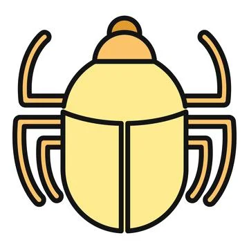 Scarab beetle symbol representing ancient egyptian mythology Stock Illustration