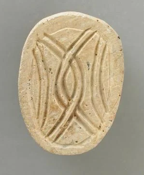 Scarab with Geometric Pattern. Egypt, probably 13th - 16th Dynasty (1786 - .. Stock Photos