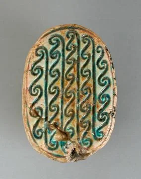 Scarab with Scroll Pattern Decoration. Egypt, perhaps 12th - 16th Dynasty (.. Stock Photos