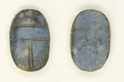 Scarab Uninscribed 2055 BCE 1773 BCE Egypt. Lapis lazuli . Ancient Egyptia... Stock Photos