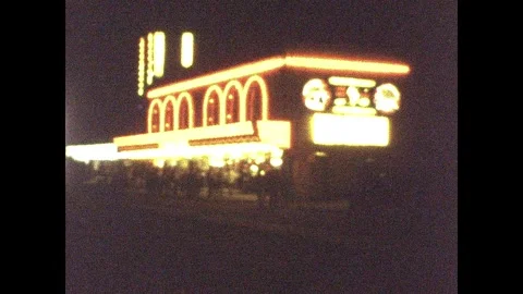 Scarborough front at night Stock Footage 251821640