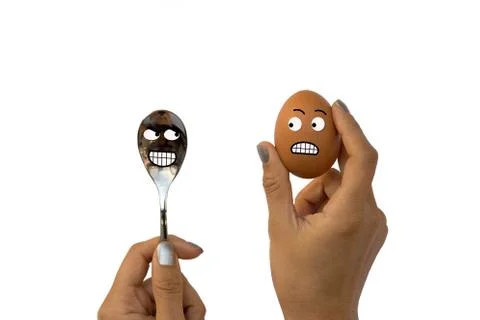 Scare the egg Stock Illustration