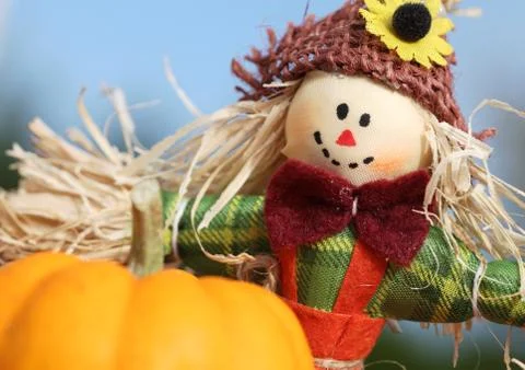 Scarecrow close-up Stock Photos