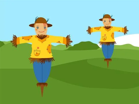 Scarecrow Concept Illustration Illustrazione stock