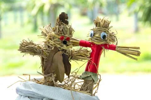 Scarecrow in garden Stock Photos