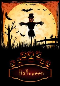Scarecrow halloween Stock Illustration