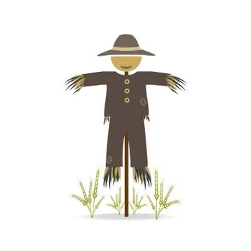 Scarecrow icon sign, Stock Illustration
