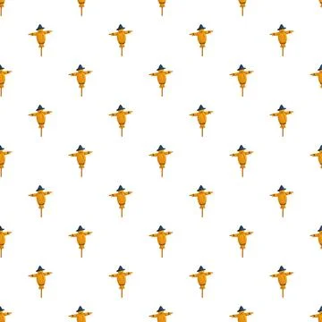 Scarecrow pattern background with agricultural protection theme Stock Illustration
