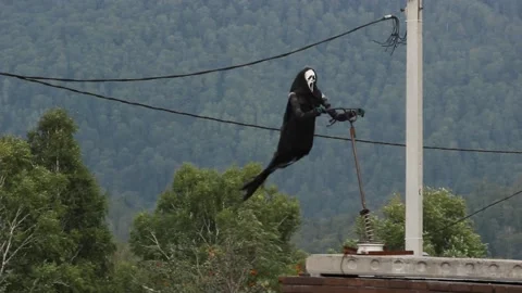 Scarecrow "scream" Video stock 162547757