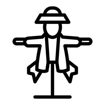Scarecrow Vector Icon Design Illustration Stock Illustration