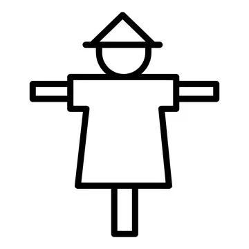 Scarecrow Vector Icon, Lineal style icon, from Agriculture icons collection Stock Illustration