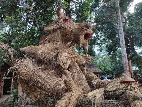 Scarecrows are made of straw wrapped in human clothing 写真素材