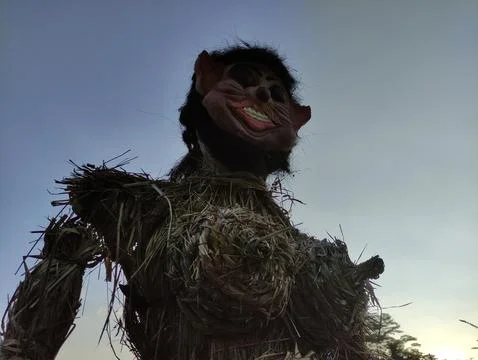 Scarecrows are made of straw wrapped in human clothing Fotos de archivo