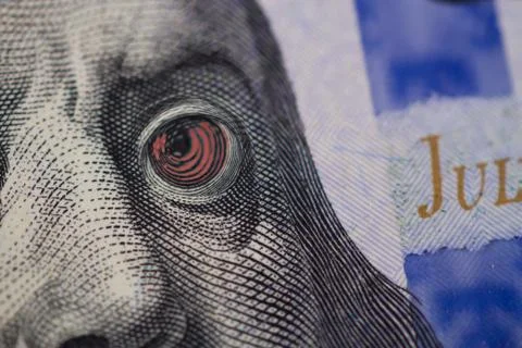 Scared 100 dollar bill Stock Photos