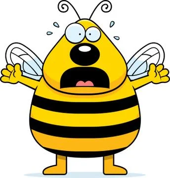 Scared bee Stock Illustration