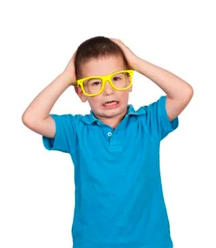 Scared boy Stock Photos