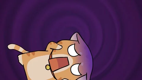 Scared Cat Animation with Background Stock Footage 282773933