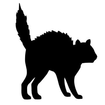 Scared Cat Stock Illustration