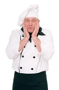 Scared chef Stock Photos