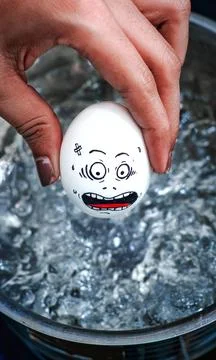 Scared egg Stock Photos