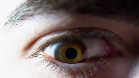 Scared Eyes Closeup Iris Macro Caucasian Male Stock-Footage 84666774