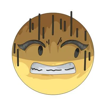 Scared face emoji illustration Stock Illustration