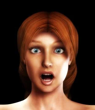 Scared Face Stock Illustration