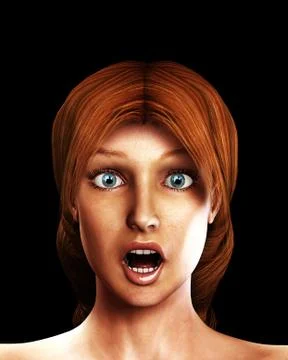 Scared Face Stock Illustration