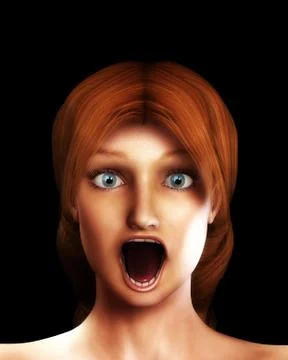 Scared Face Stock Illustration