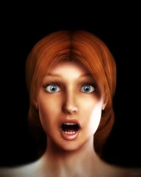 Scared Face Stock Illustration